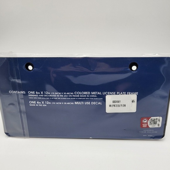 Iowa Hawkeyes WinCraft Auto‎ Pack Black License Plate Frame, Multi Use Decal - Picture 4 of 4